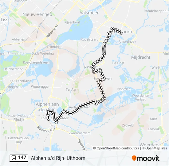 147 Bus Line Map