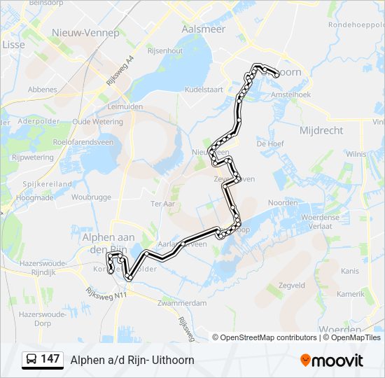 147 Bus Line Map
