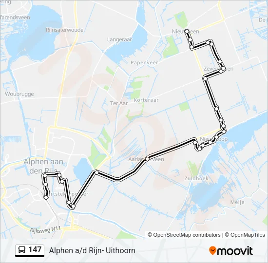 147 Bus Line Map