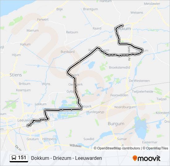 151 Bus Line Map