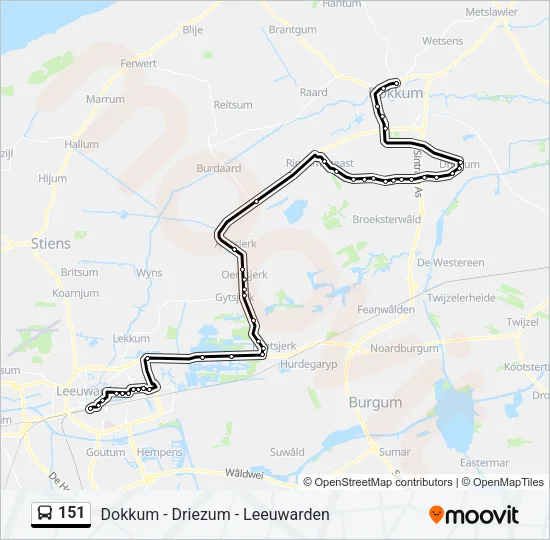 151 Bus Line Map