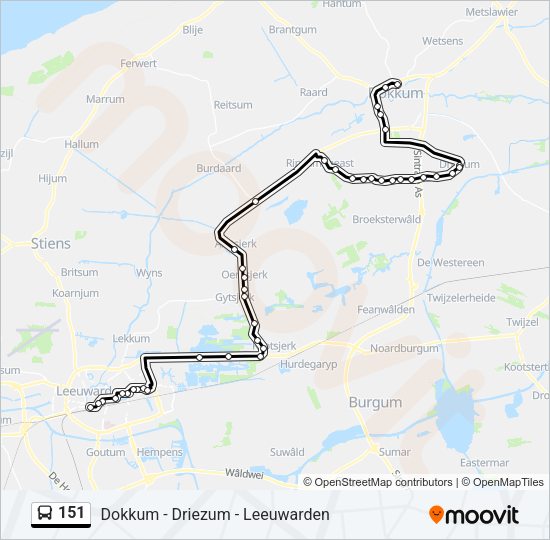 151 Bus Line Map