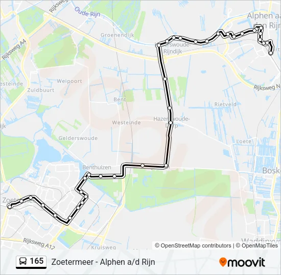 165 Bus Line Map