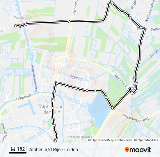 182 Bus Line Map