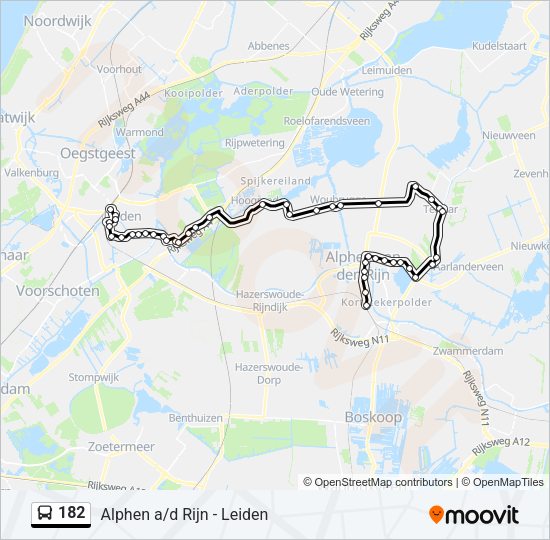 182 Bus Line Map
