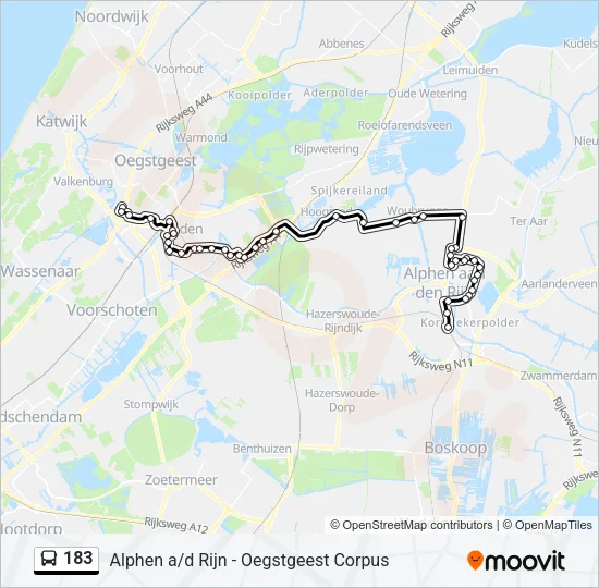 183 Bus Line Map