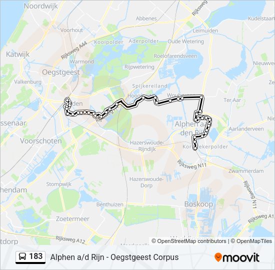 183 Bus Line Map