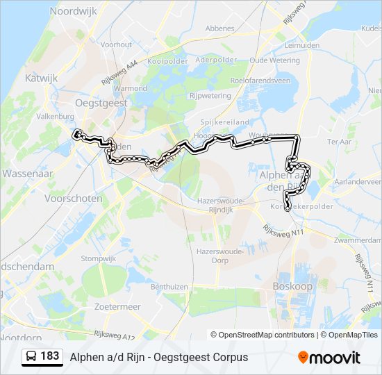 183 Bus Line Map