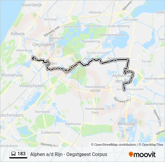 183 Bus Line Map