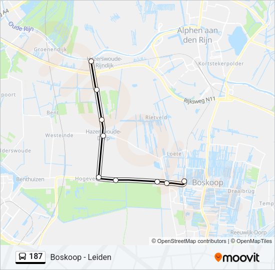 187 Bus Line Map