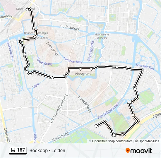 Buslinie 187 Karte