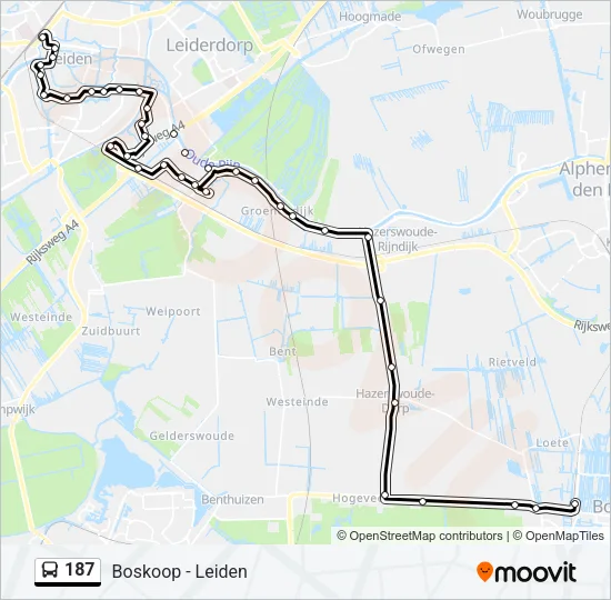 187 Bus Line Map