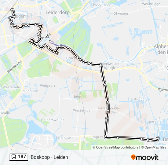 187 Bus Line Map