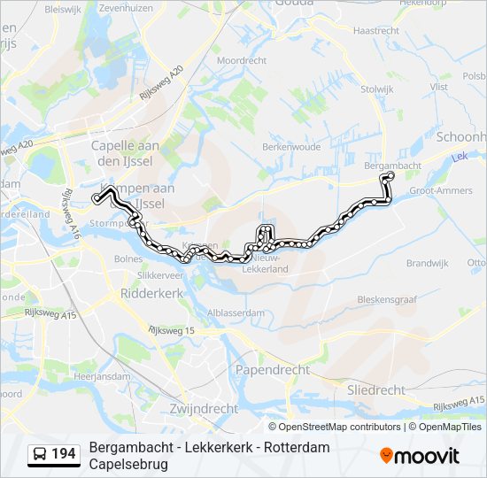 194 Bus Line Map