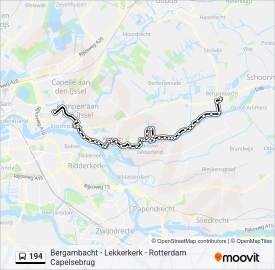 194 Bus Line Map