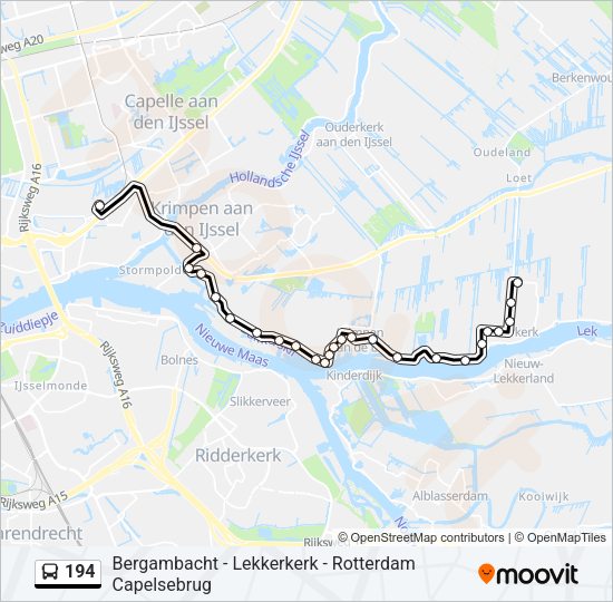 194 Bus Line Map