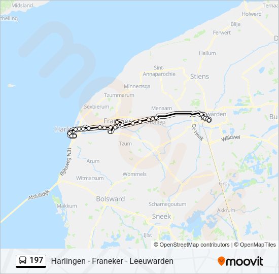 197 Bus Line Map
