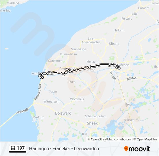 197 Bus Line Map