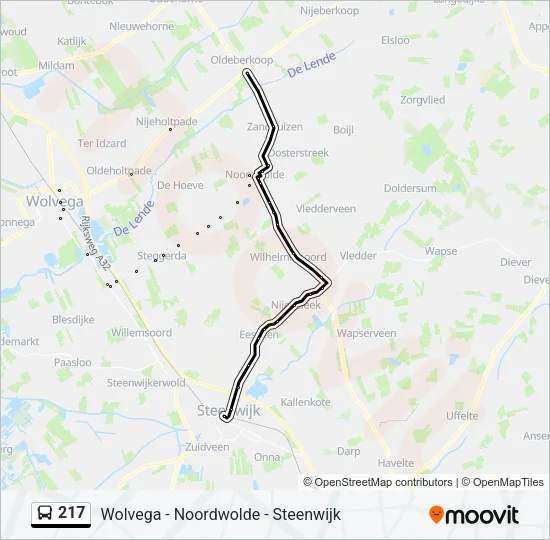 217 Bus Line Map