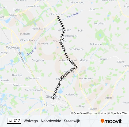 217 Bus Line Map