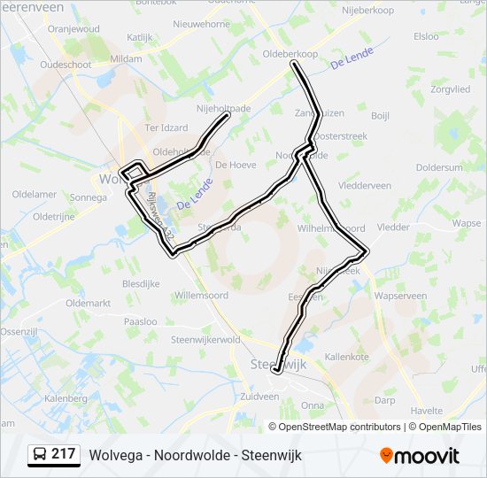 217 Bus Line Map