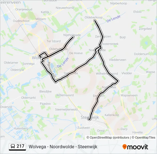 217 Bus Line Map