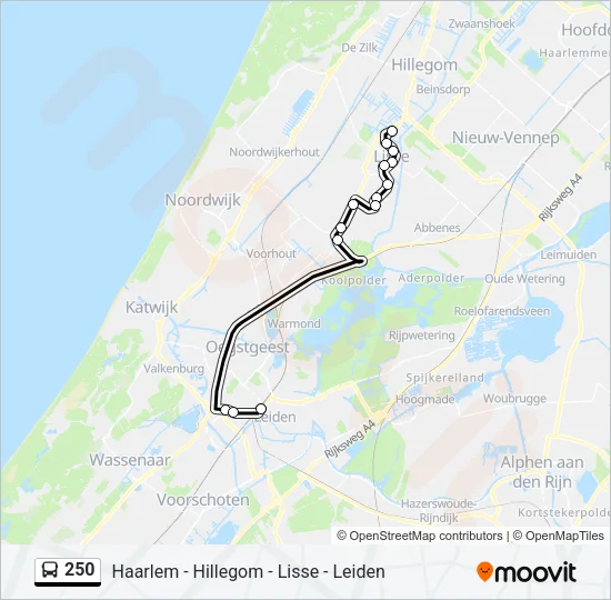 250 Bus Line Map