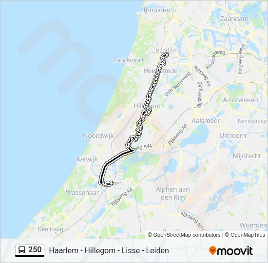 250 Bus Line Map