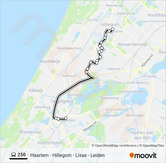 250 Bus Line Map