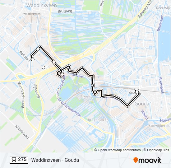 275 Bus Line Map
