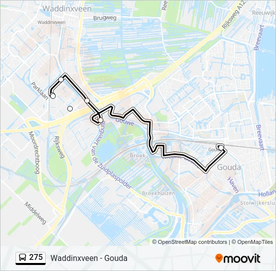 275 Bus Line Map
