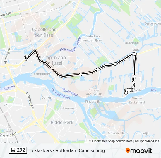 292 Bus Line Map