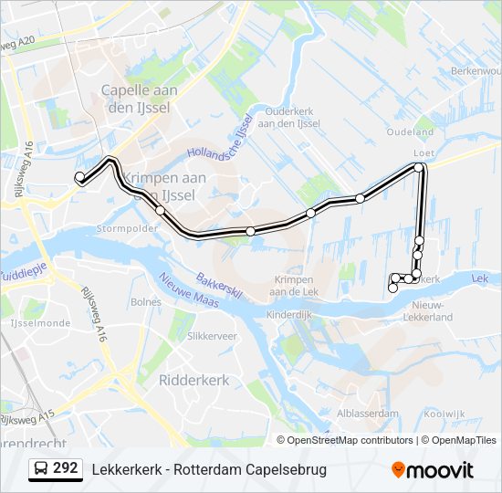 292 Bus Line Map