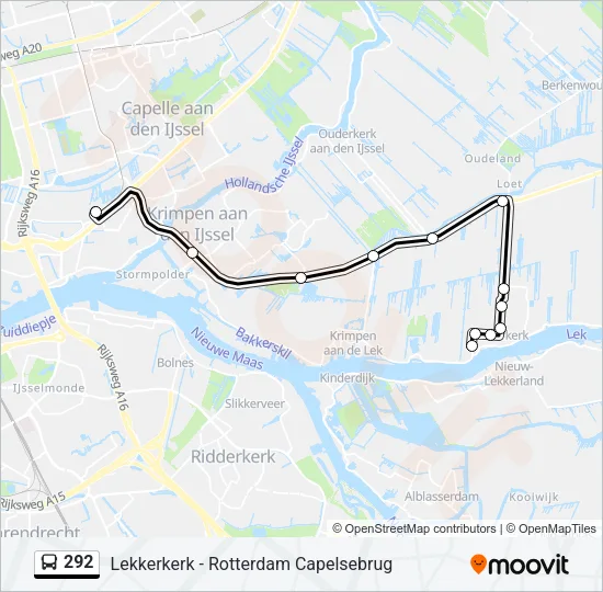 292 Bus Line Map
