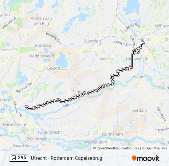 295 Bus Line Map