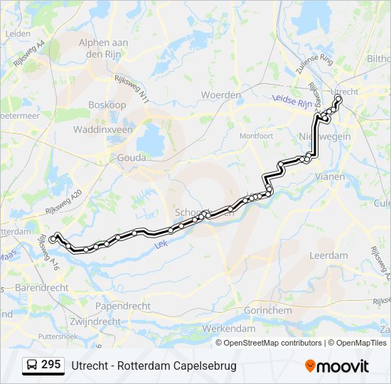295 Bus Line Map