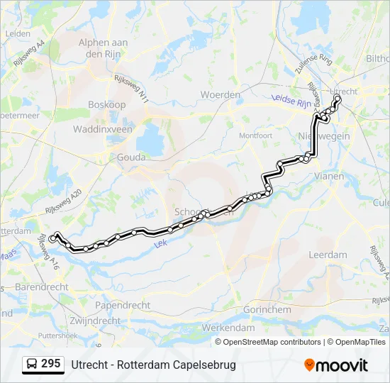 295 Bus Line Map