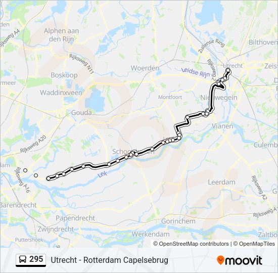 295 Bus Line Map