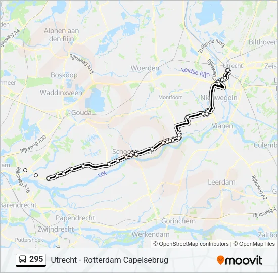 295 Bus Line Map