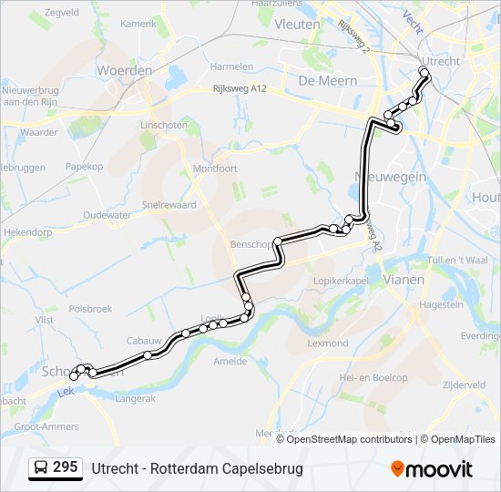 295 Bus Line Map