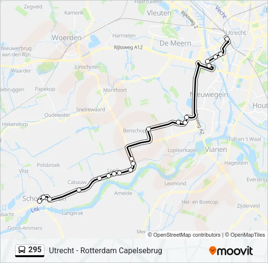 295 Bus Line Map