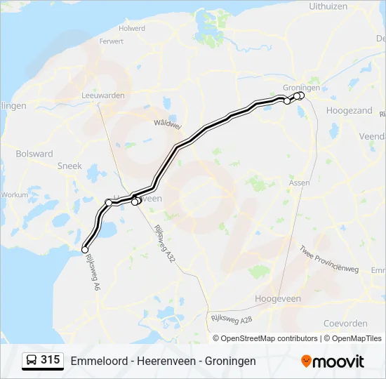 315 Bus Line Map