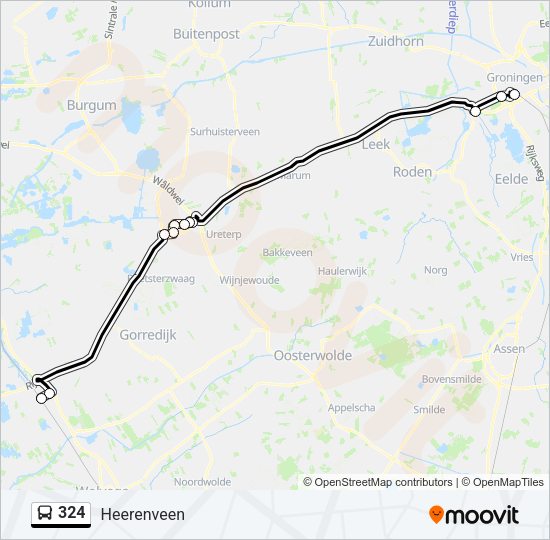 324 Route: Schedules, Stops & Maps - Heerenveen (Updated)