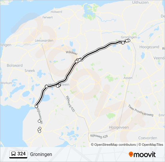 324 Bus Line Map