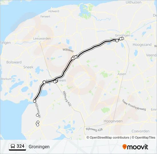 324 Bus Line Map