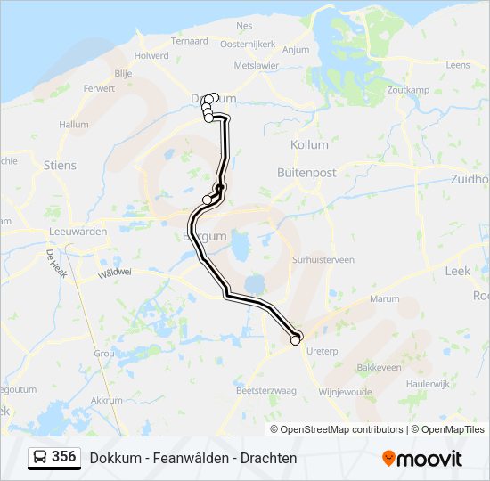 356 Bus Line Map