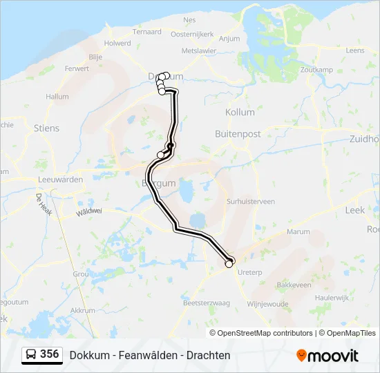 356 Bus Line Map