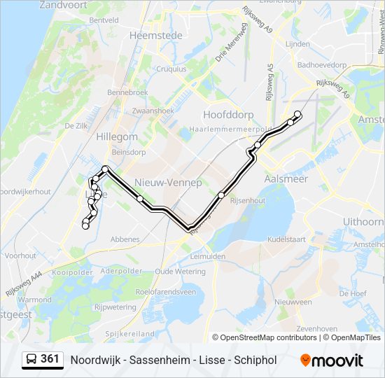 361 Bus Line Map