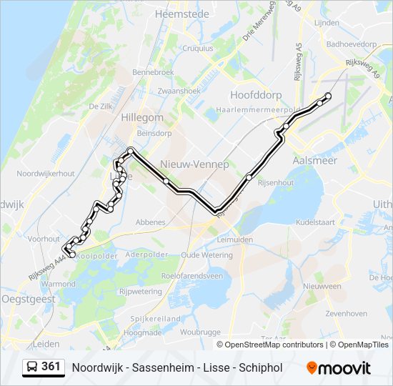 361 Bus Line Map