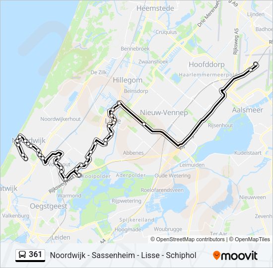 361 Bus Line Map